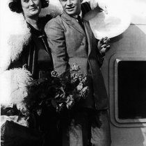 Айседора Дункан и Сергей Есенин на пароходе, 1922г.